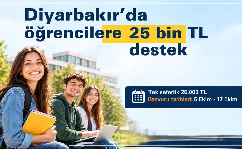 Diyarbakır'da öğrencilere 25 bin TL eğitim desteği: Başvurular başladı