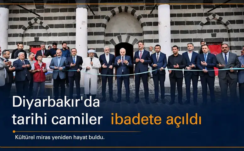 Diyarbakır ve Bingöl'de 6 vakıf eseri cami yeniden ibadete açıldı