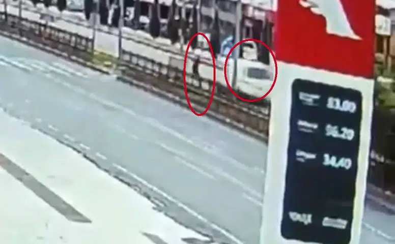 Diyarbakır Yenişehir'de yaya geçidinde korku dolu anlar: Ölümden saniyelerle döndü
