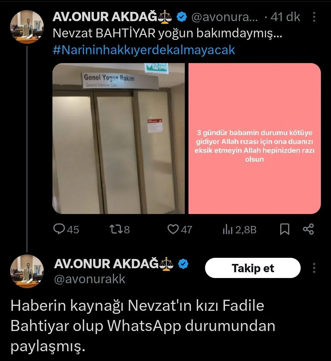 Narin Nevzat Yoğun Bakımı