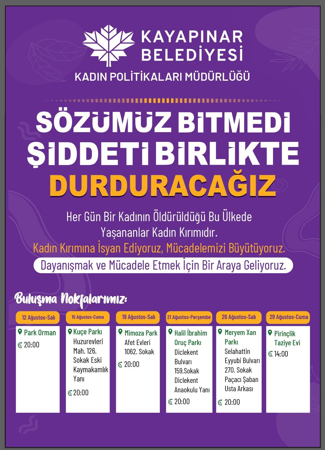 Diyarbakır’da kadın dayanışma etkinlikleri başlıyor 1