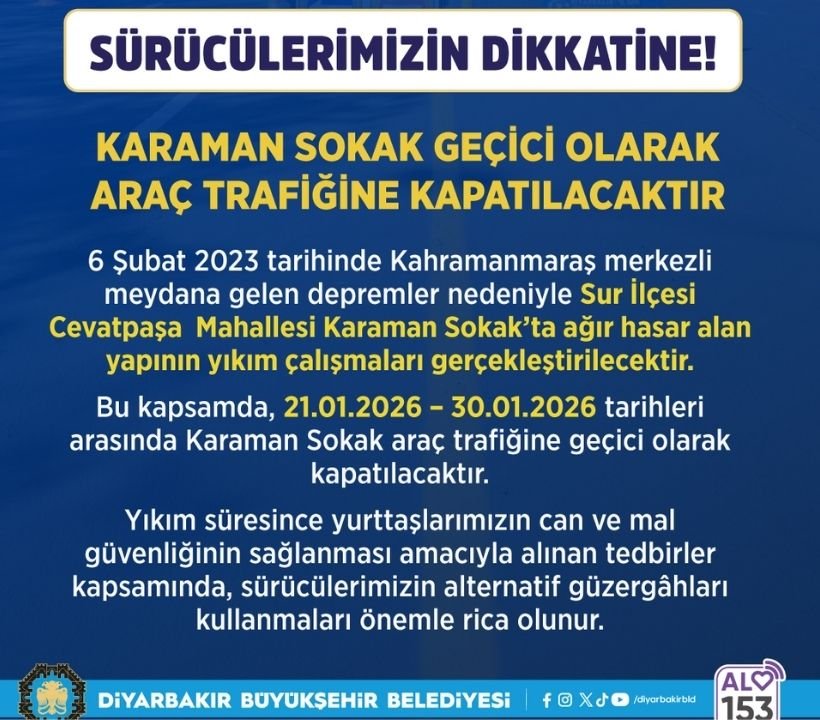Diyarbakir Sur Yol Kapali2