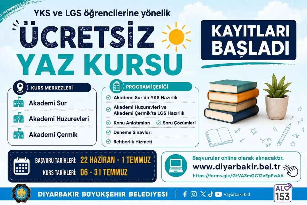 Öğrencilere ücretsiz yaz kursu 1