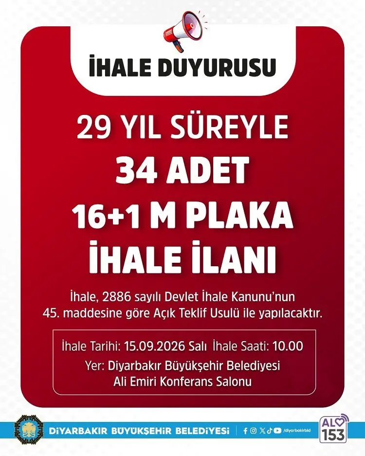 Diyarbakır Ulaşımına 34 Yeni Minibüs İhale Tarihi Duyuruldu!