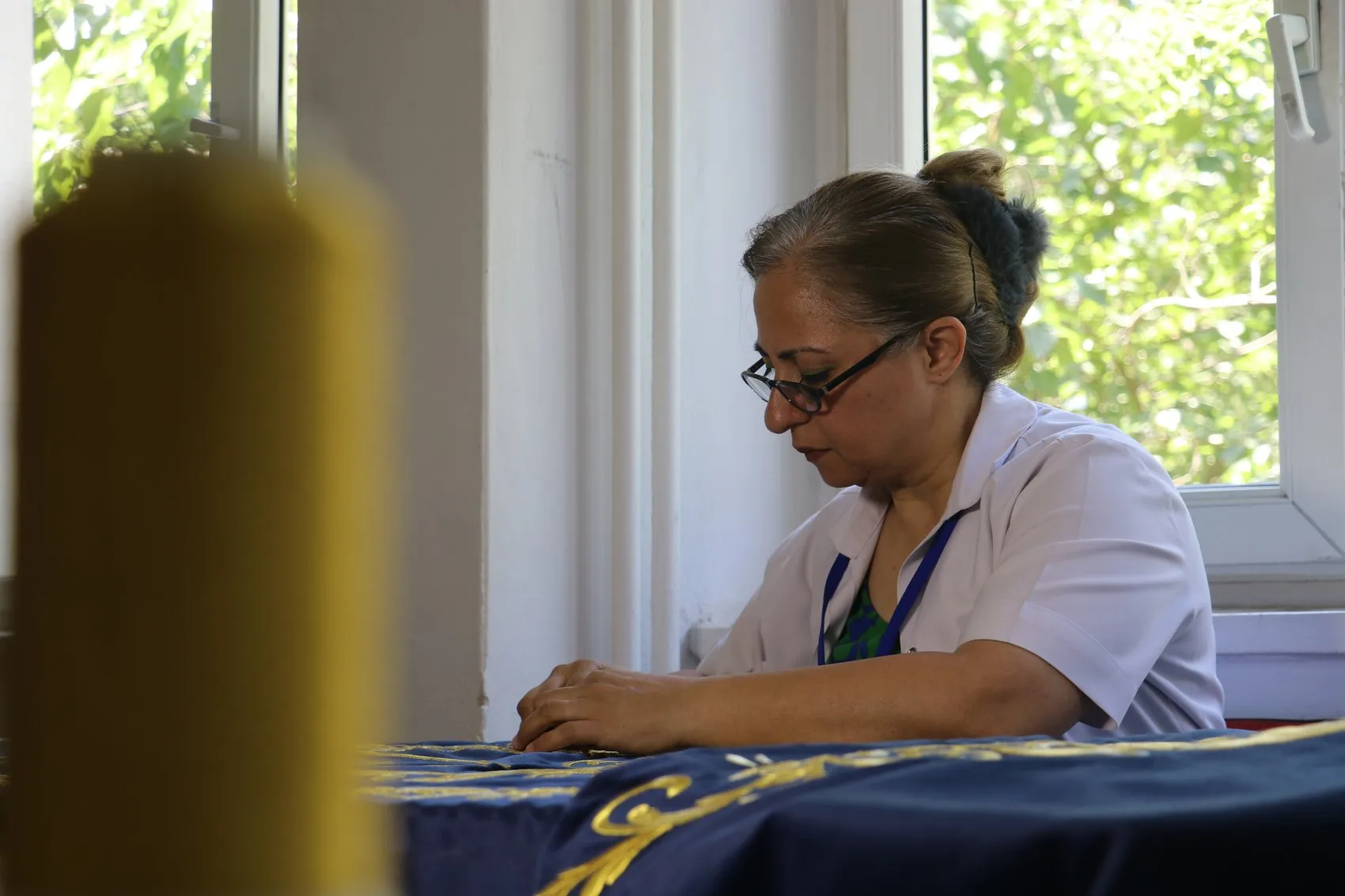 Diyarbakır Olgunlaşma Enstitüsü'nde 3'üncü Selim'in türbe örtüsüne 1,5 yıllık emek Dev