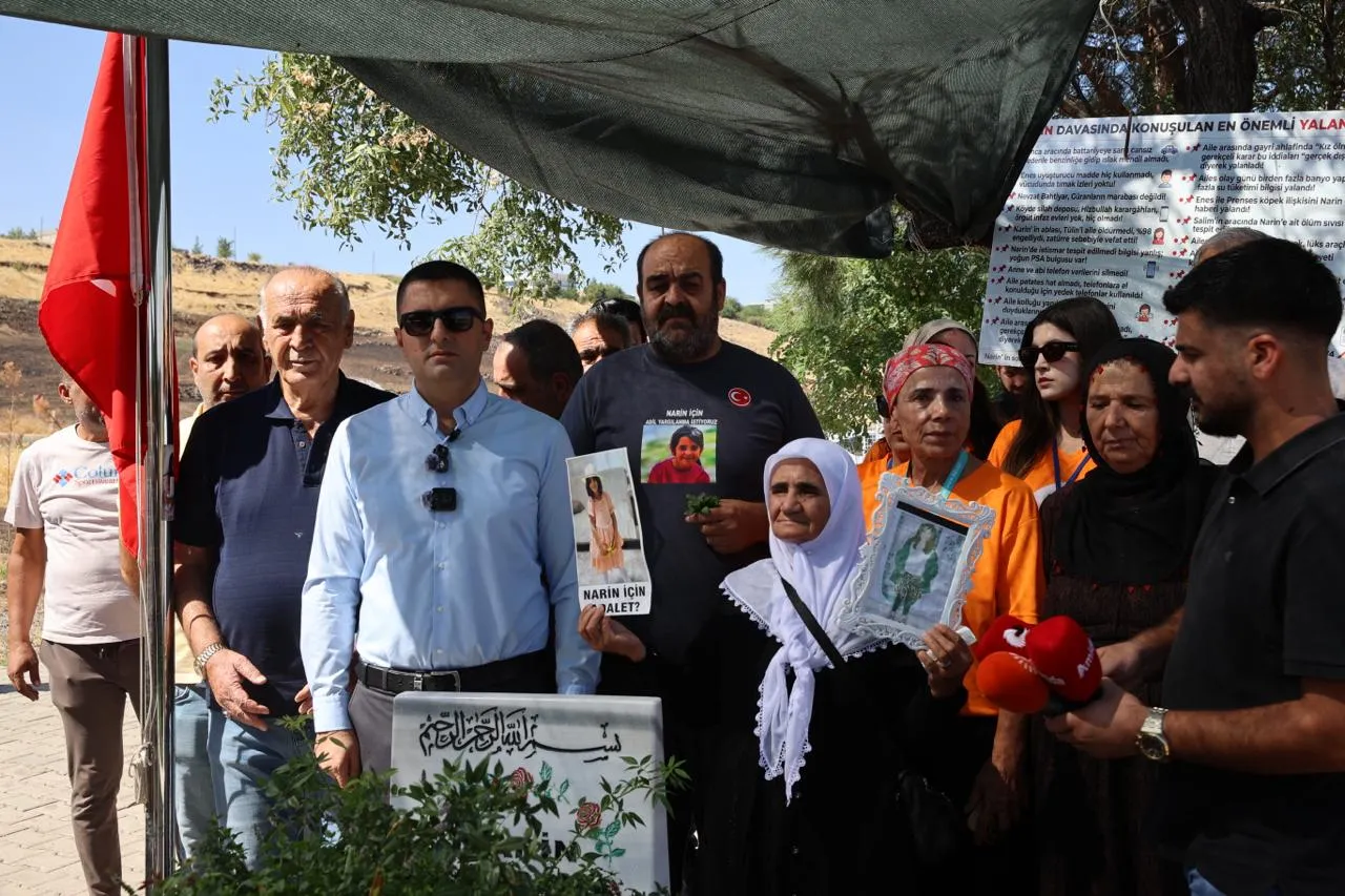 Diyarbakır'da Narin Güran'ın babası Arif Güran'dan Ankara'ya adalet yürüyüşü
