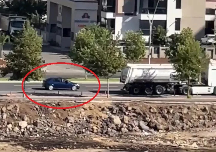 Diyarbakır Yenişehir'de kırmızı ışıkta dehşet anları: Silahlı saldırı kamerada