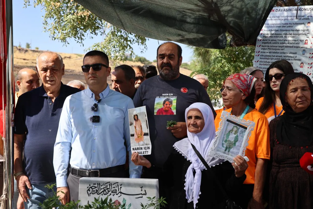 Diyarbakır'da Narin Güran'ın babası Arif Güran'dan Ankara'ya adalet yürüyüşü